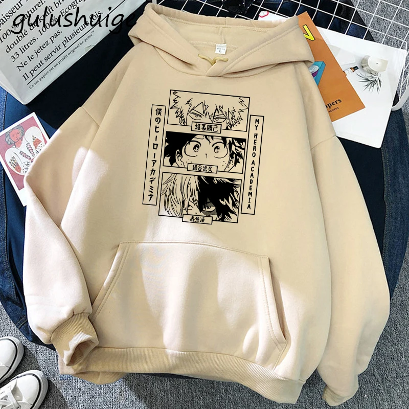 

My Hero Academia Bakugou Japanese Anime Hoodie Manga Sweatshirt Todoroki Boku No Hero Academia Kawaii Cute Hoody Harajuku