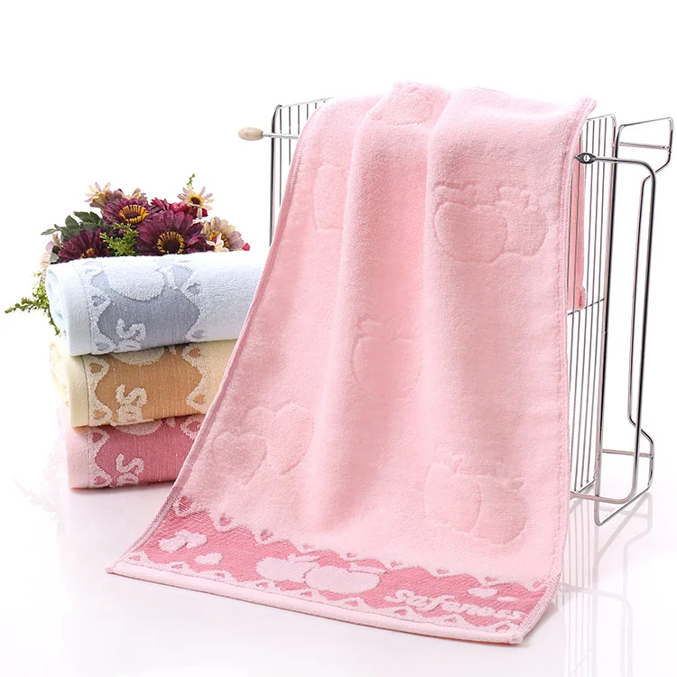 All-cotton Face Towel Absorbent Wide Forging Jacquard Apple Commodity Zero Twist Pure Cotton |