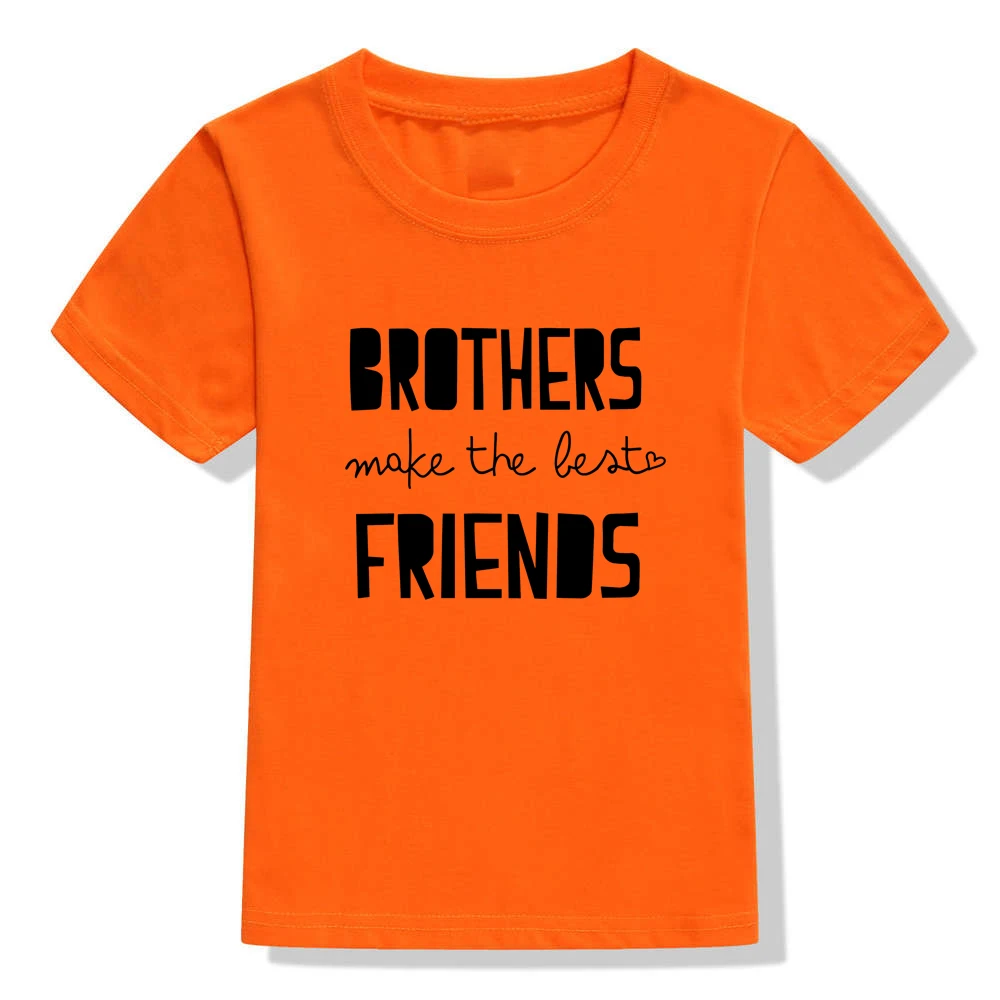 Camiseta de "Brothers Make The Best Friends" para ni&ntilde;os, ropa a juego para la familia, moderna, de verano, 1 pieza-4