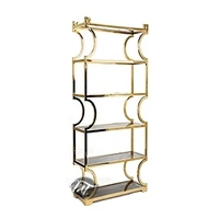 commercial furniture design wedding gold stainless steel bar wine racks for party display