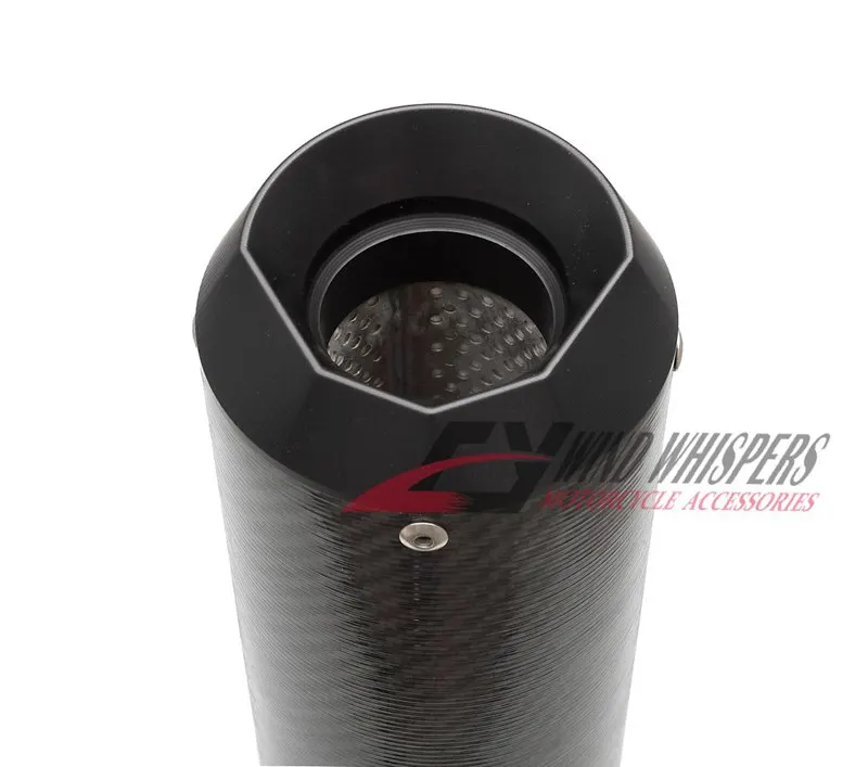 51 мм Модифицированная выхлопная труба из углеродного волокна для мотоцикла