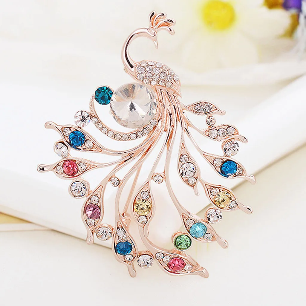 Модная брошь в виде цветка с опалом булавка для одежды женская модная Нежная