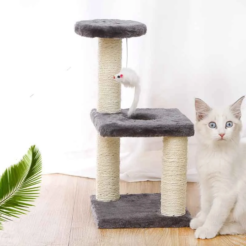 

Scratching Post For Cat Scratch Ramp Scraper Cat Puppy Toy Kitten Toys Jumping Toy With Ladder Scratching Wood Climbing Tree