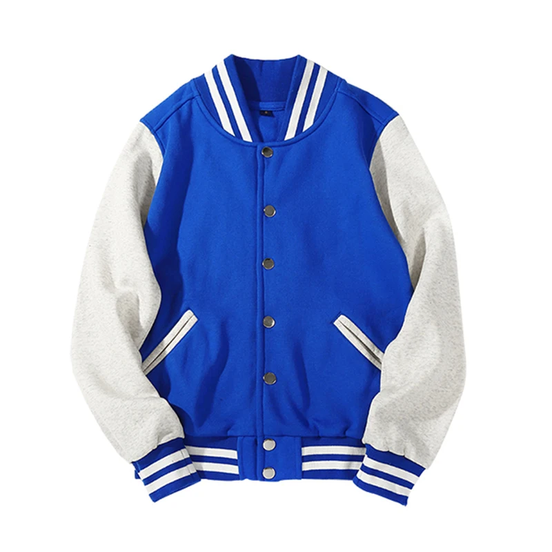 

New Arrival Spliced Brand Single Coats Breasted Patchwork Long Sleeve Bomber Jacket Men Cotton Casual Baseball Tops 2021