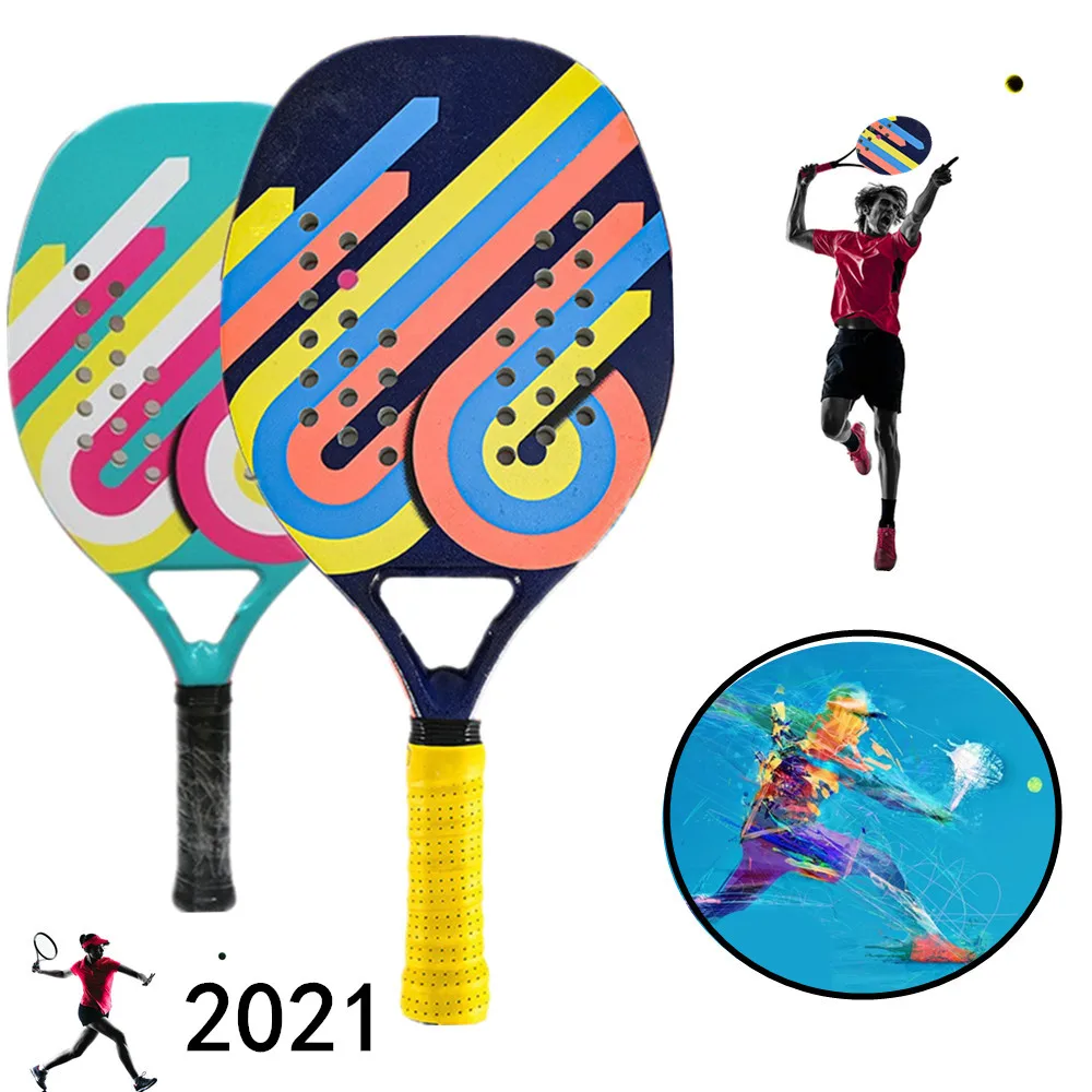 

2021 Carbon Raquete De Beach Tennis Soft EVA Face Pickleball Raqueta с сумкой для взрослых спортивное оборудование