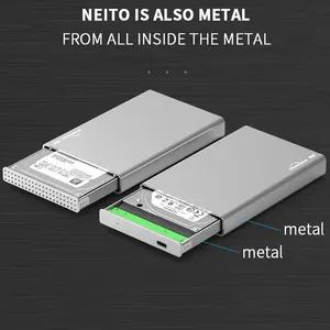 Корпус для жесткого диска USB 3.1 Type C SSD, алюминиевый корпус, 6 Гбитс, 2,5 дюйма