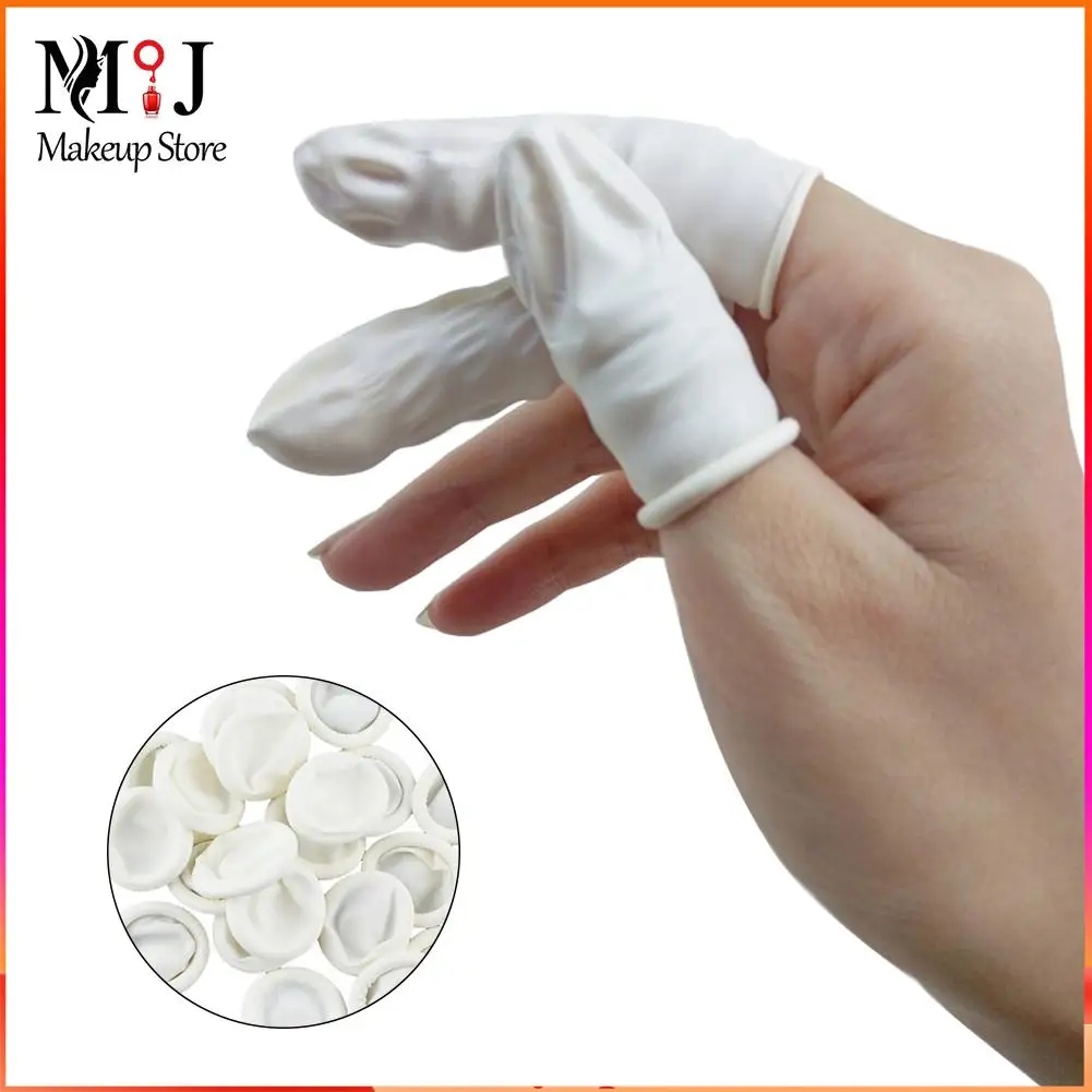 

10pcs/set Disposable Anti-static Finger Cots Nail Art Fingertips Protective Latex Gloves Tools Used for Manicure
