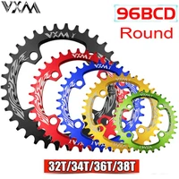 vxm bike crank fixed gear crankset mtb road bike chainring 32t 34t 36t 38t 96bcd m4000 aluminum alloy round for bicycle parts