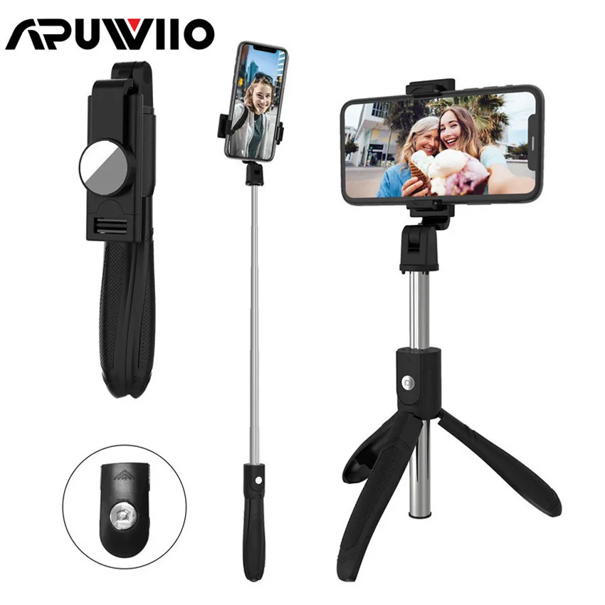 Wireless Bluetooth Selfie Stick Mini Foldable Tripod Monopods Self-Timer Artifact Rod with Mirror Remote Control for IOS Android |