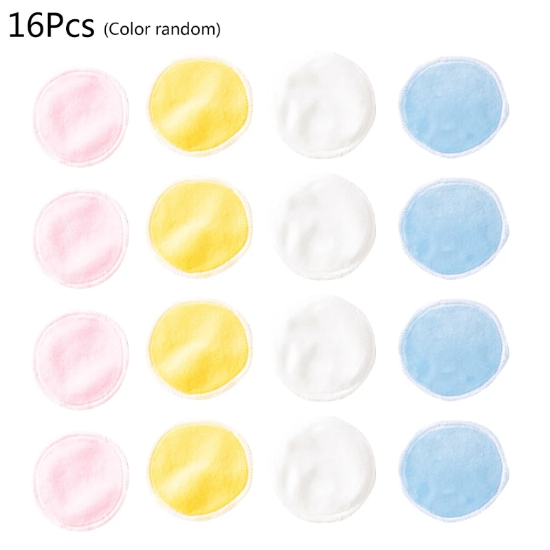 

16 шт., многоразовые салфетки из бамбука для снятия макияжа