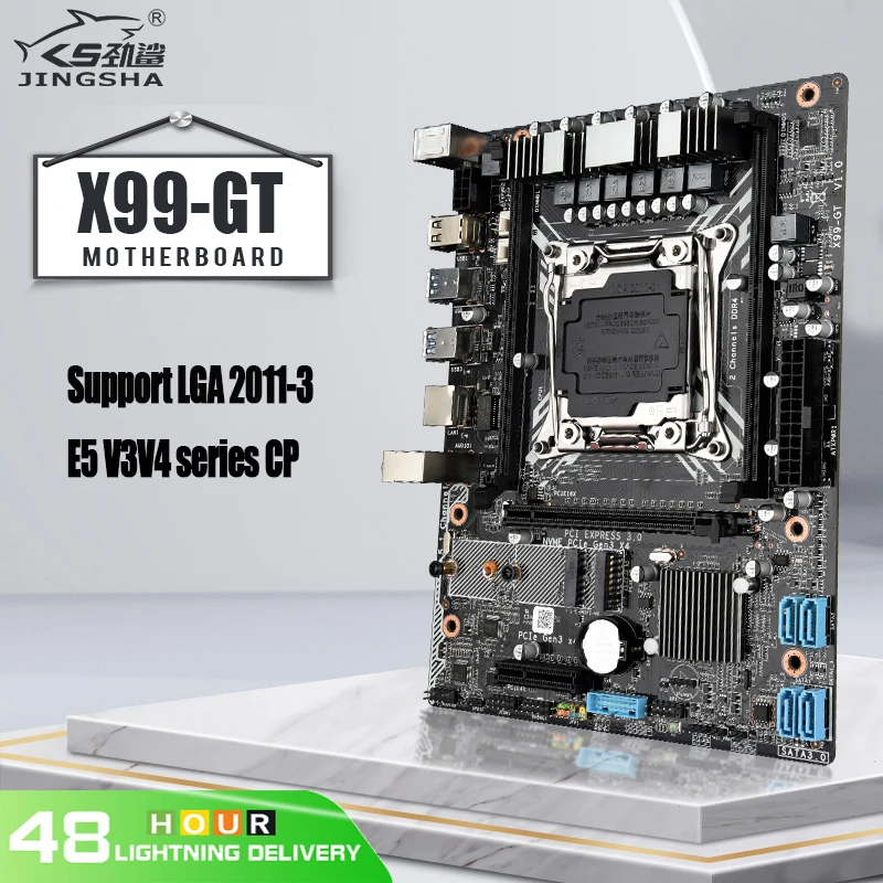 Материнская плата LGA 2011-3 X99GT с поддержкой разблокировки Turbo Boost NVME M.2 USB3.0 E5-2620V3 2678V 3