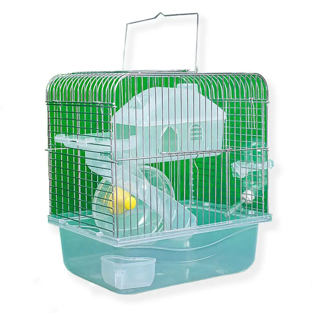 Transparent crystal Клетка из нержавеющей стали для домашних животных прозрачный кристалл Цвет хомяк дача двухслойный дом для хомяка Золотой хомяк, домашнее животное - Цвет: Transparent crystal