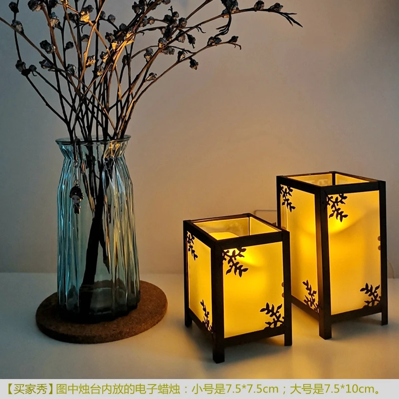 Стеклянный Железный подсвечник в стиле ретро китайские креативные подсвечники