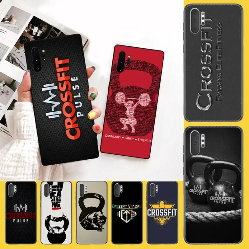 Мягкий черный Чехол PENGHUWAN с надписью keep calm and crossfit для Samsung Galaxy J7 J8 J6 Plus 2018 Prime Note 7 8 9
