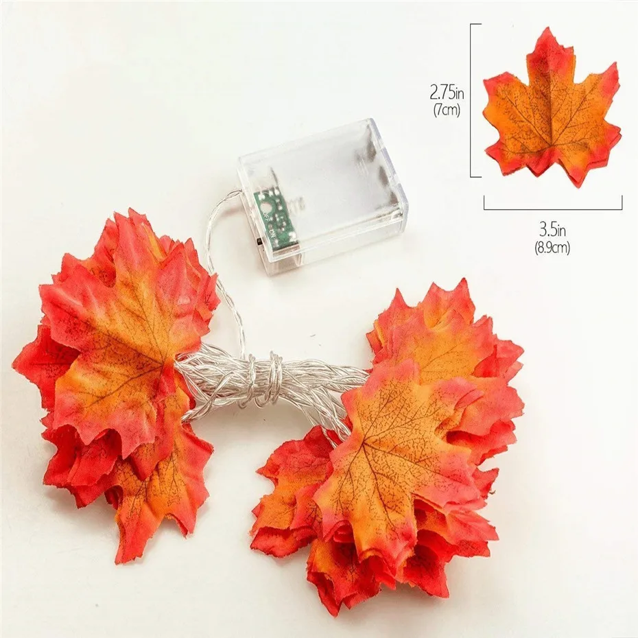 Гирлянда с кленовыми листьями гирлянда теплый яркий светодиодный Сказочный свет