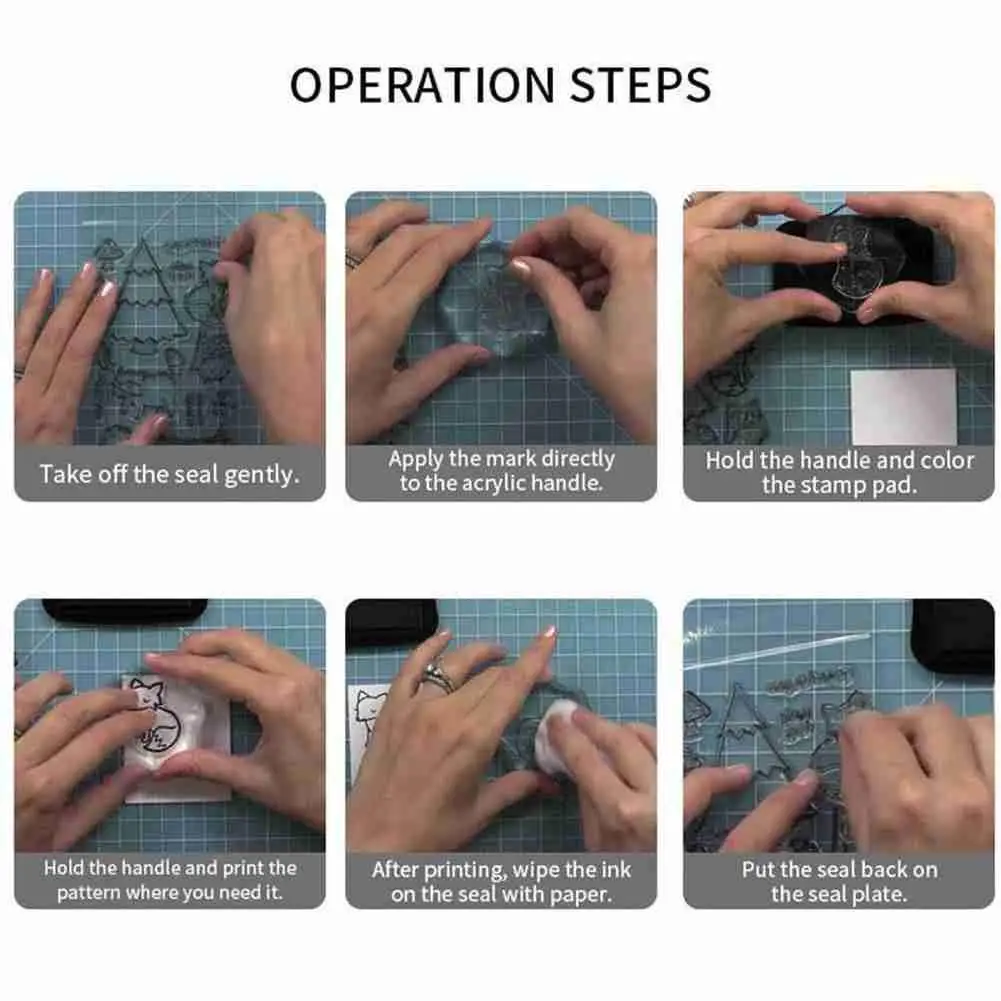 Прозрачный печать штамп DIY ручной учетной записи резиновый замок фото Кемпинг