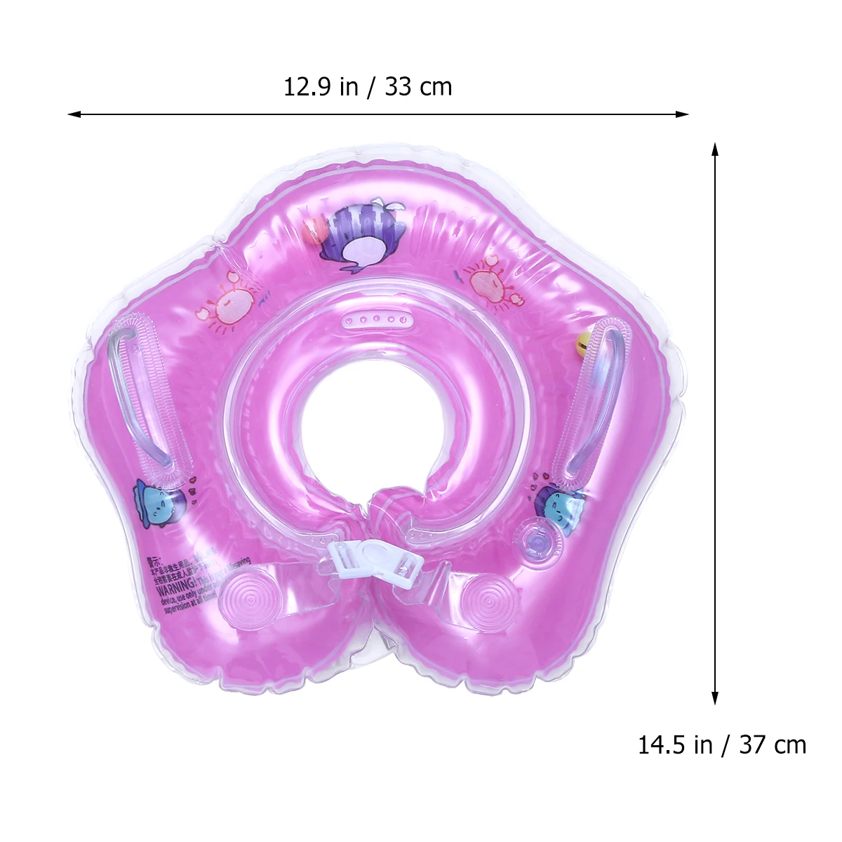 

1pc Safe Bathing Circle Infant Swim Neck Ring Safety Inflatable Float Ring for Toddlers Infant