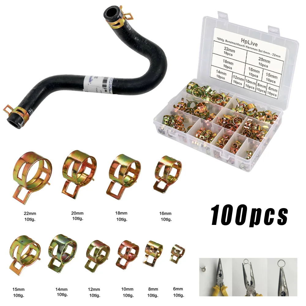 

Accessories Hose Clip Air Tube Fuel Line Replacement Water Pipe With Box
