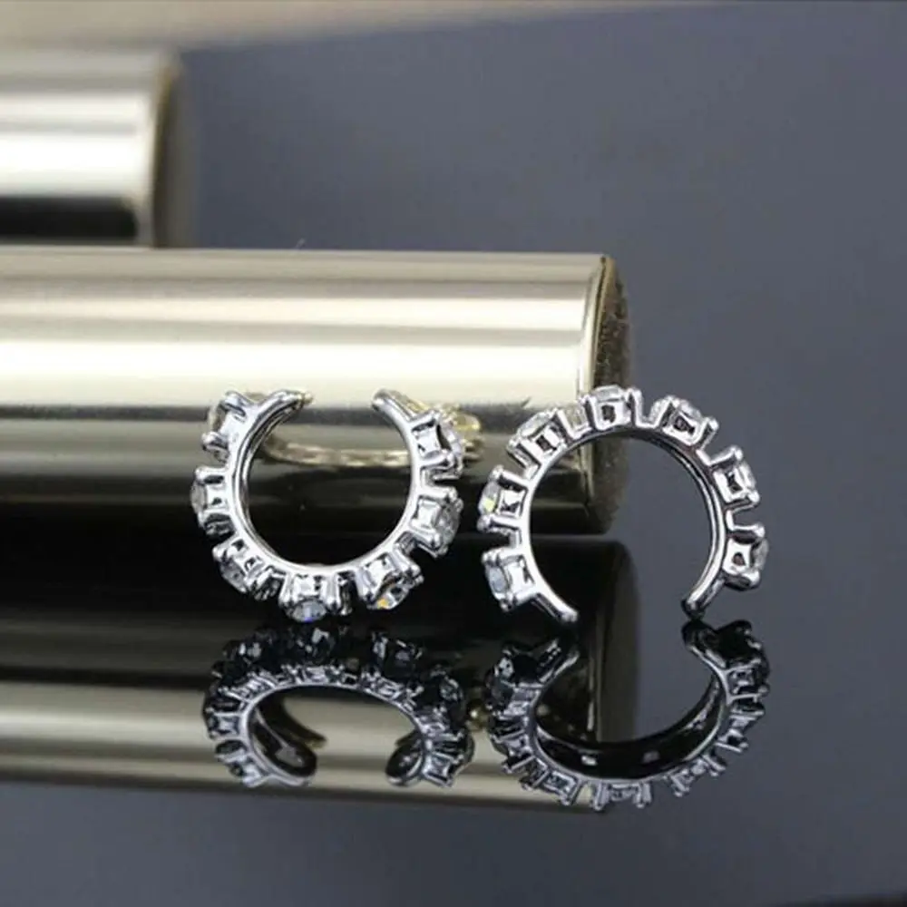 Новинка стильные блестящие и изящные женские модные серьги клипсы золотого