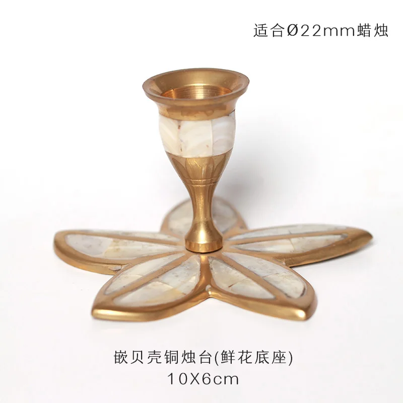 

European Vintage Candle Holder Nordic Style Gold Metal Antique Candle Holder Luxury Decoracion Hogar Home Decor DE50ZT