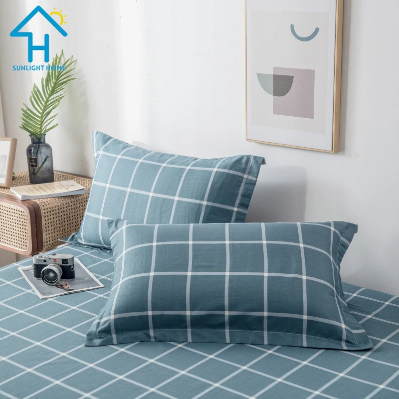 

1 шт. простой стильный чехол для подушки, клетчатый Хлопковый чехол для подушки, удобный чехол для подушки, 6 цветов