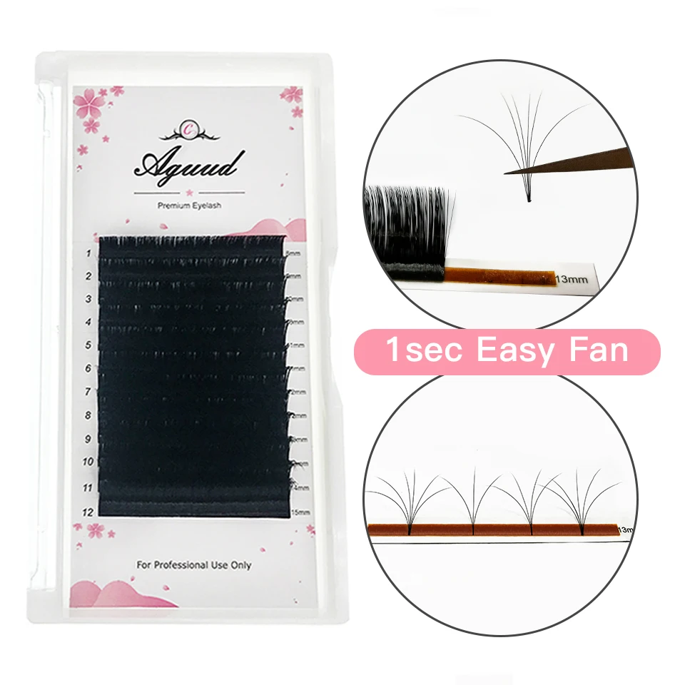 Ресницы для наращивания agud. 03 .05 .07 Easy Fan Lashes C CC D DD цветущие ресницы автоматическое