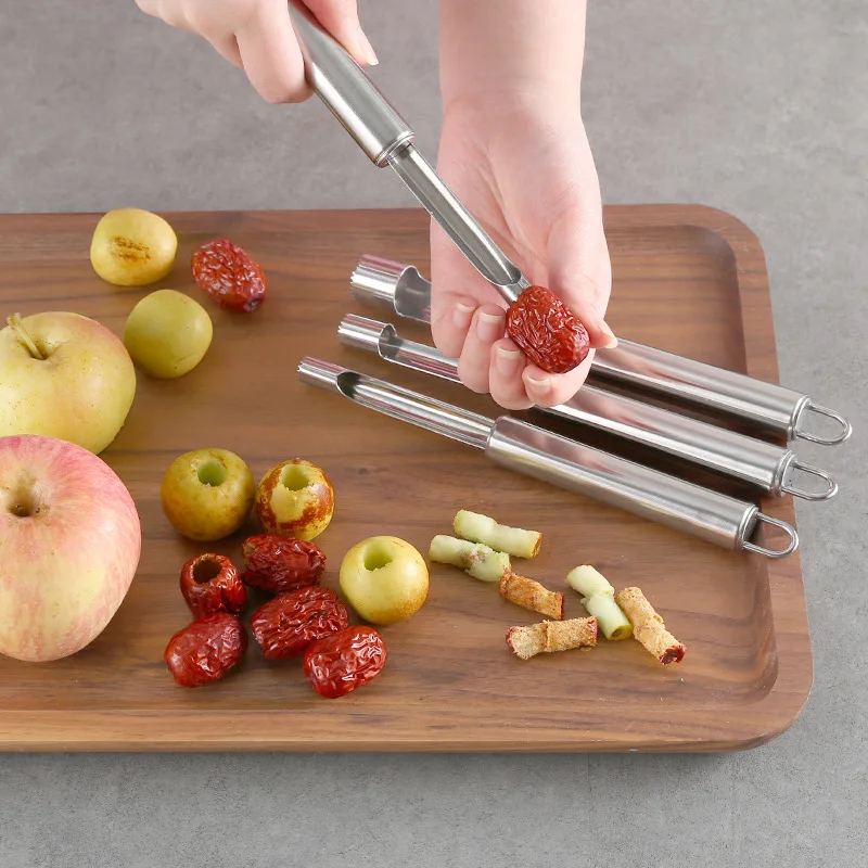 

Stainless Steel Fruit Corer Apple Seed Core Remover Twist Slicer Knife Multifunctional Pear Red Dates Kitchen Gadgets