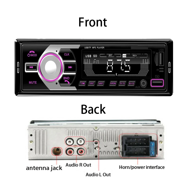 Универсальный USB LCD MP3 стерео радио музыкальный плеер для автомобиля 1din Auto AUX-IN Hand