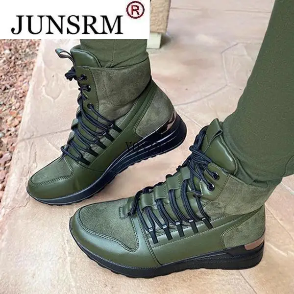 

2022 Women Boots Suede Brand Winter Shoes Warm Plush Ankle Boots Black Round Toe Casual Female Lace Up Casual Botas De Mujer