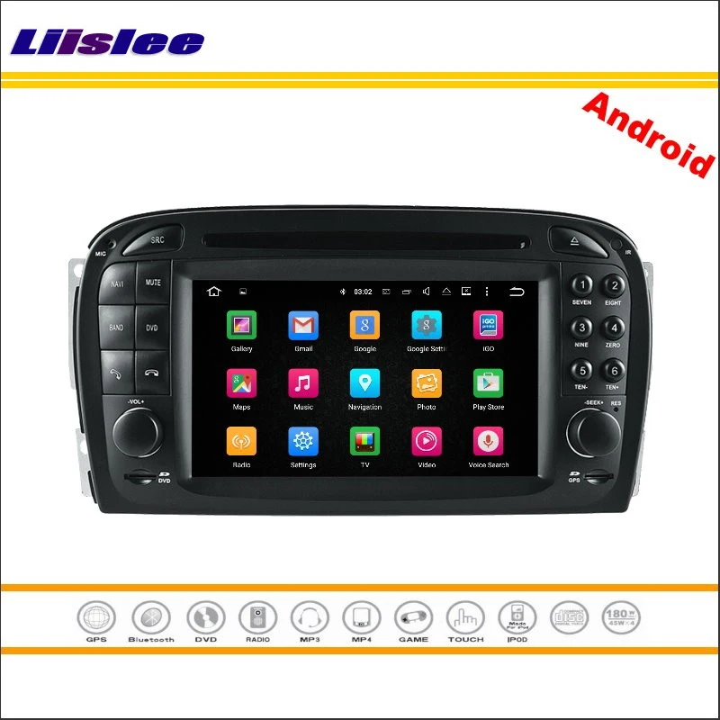 Мультимедийный HD экран для Mercedes Benz SL R230 Android стерео радио DVD плеер GPS навигация 2001