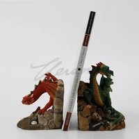 creative dragon bookends art sculpture dragon animal figurine resin crafts figure statue home decoration birthday gift r4952