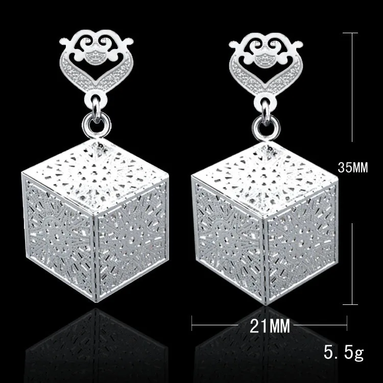 Новая популярная CZ Свадебная 3D кубическая квадратная формы ажурная