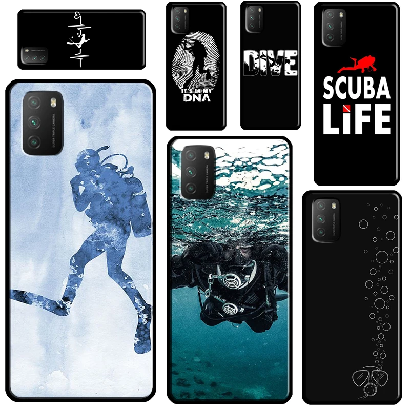 

Scuba Diver Diving For POCO X3 Pro X3 GT F1 F3 M3 M4 X4 Pro Case For Xiaomi Mi 11T 12 Pro Mi 11 Lite Cover