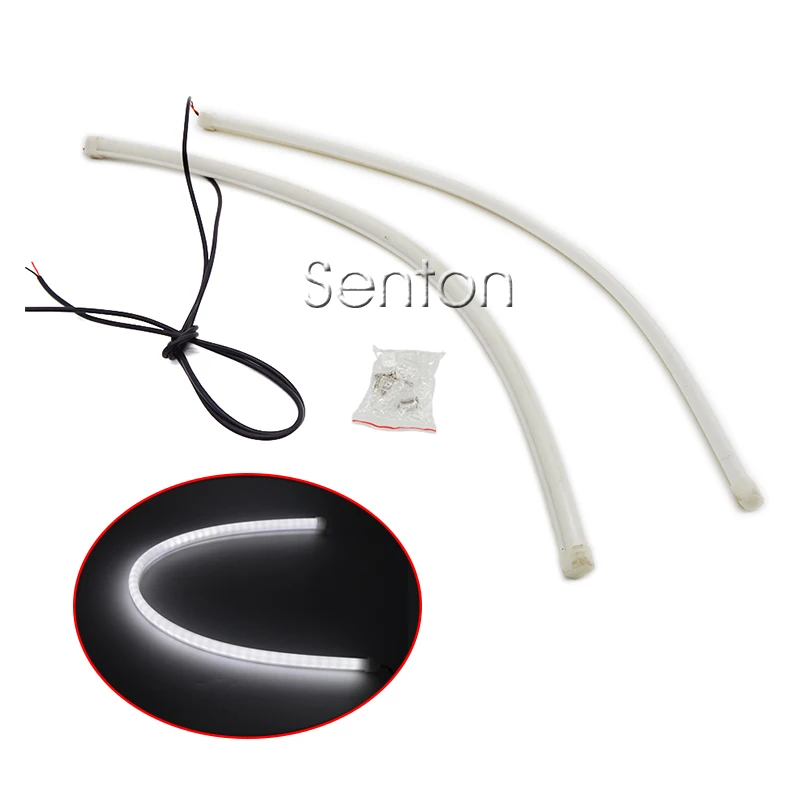 

1 пара 60 см автомобиля светодиодный фар автомобильный набор ангел глаз DRL фара горки трубки стиль Габаритные огни для bmw audi honda