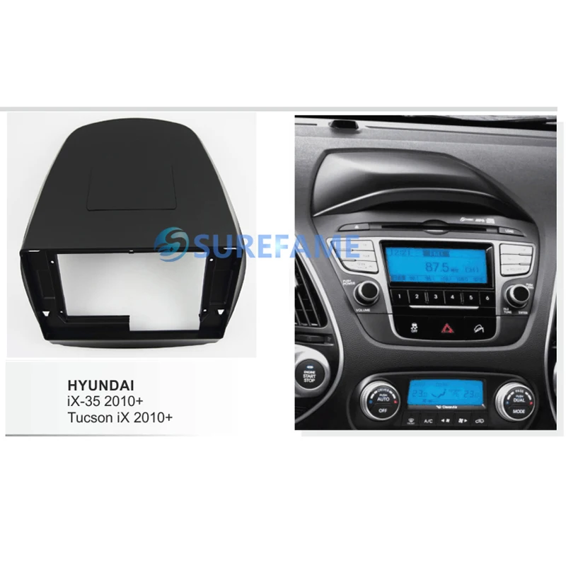 10 1 дюймовый автомобильный радиоприемник Facia для HYUNDAI ix35 iX-35 Tucson iX 2010 + комплект