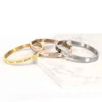 6mm bangle personalized custom message bracelets motivational quote rose gold 3 colors laser engraved bracelet gift