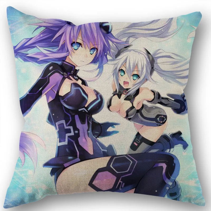 Japanese Anime Hyperdimension Neptunia Cushion Pillow Tent Office Home Cotton Linen Zippered Pillowcase Family Accessories | Дом и сад