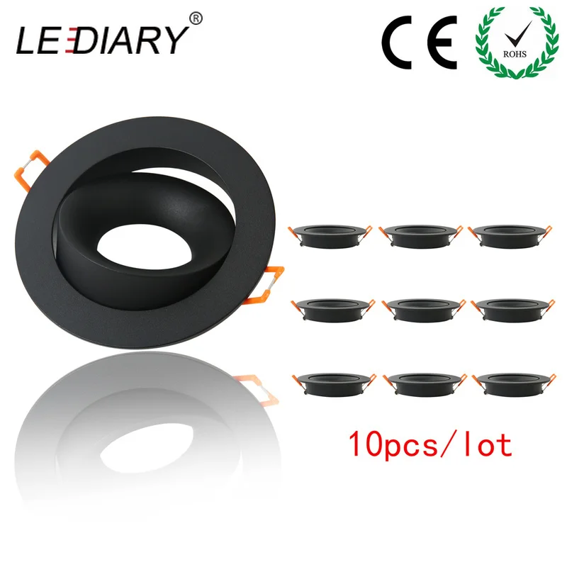 Черная Встраиваемая потолочная осветительная рама LEDIARY 10 шт./лот светодиодные