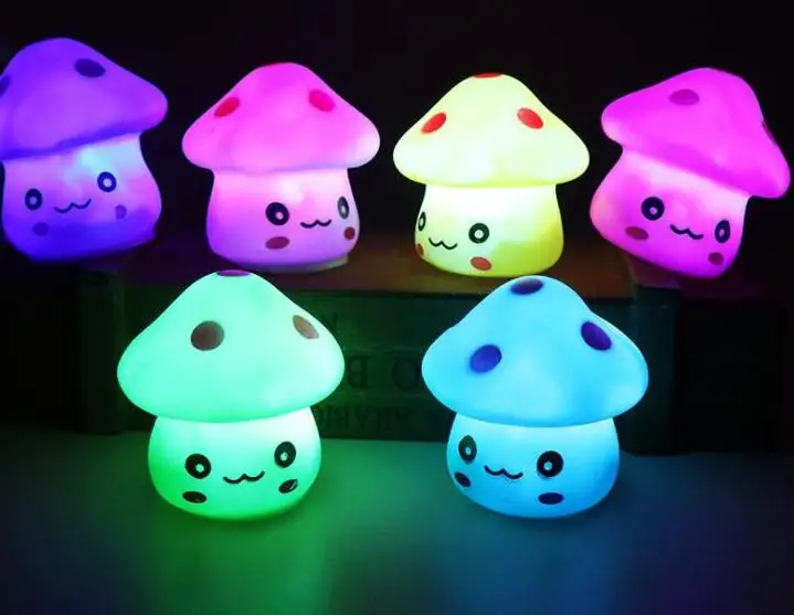 Светодиодный ночсветильник в виде грибов излучающие теплый белый свет