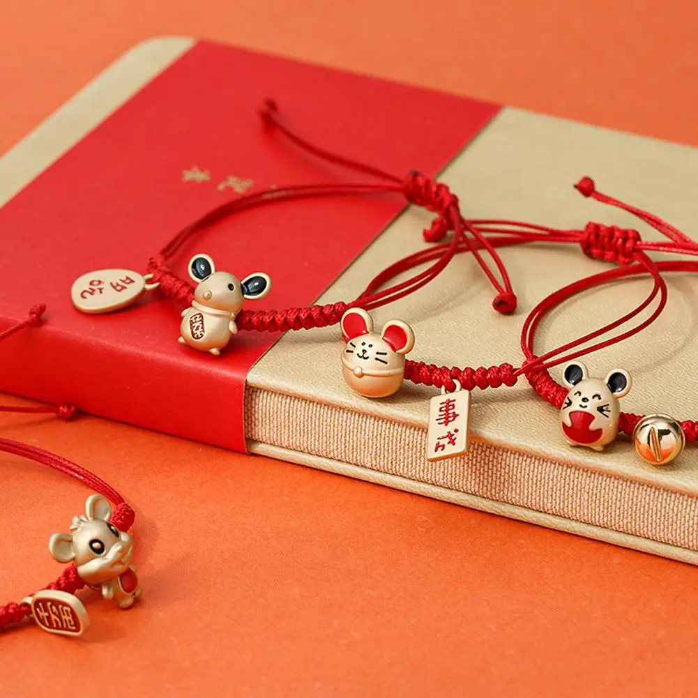 Женский браслет из зодиака с подвесками красной веревки регулируемое ювелирное