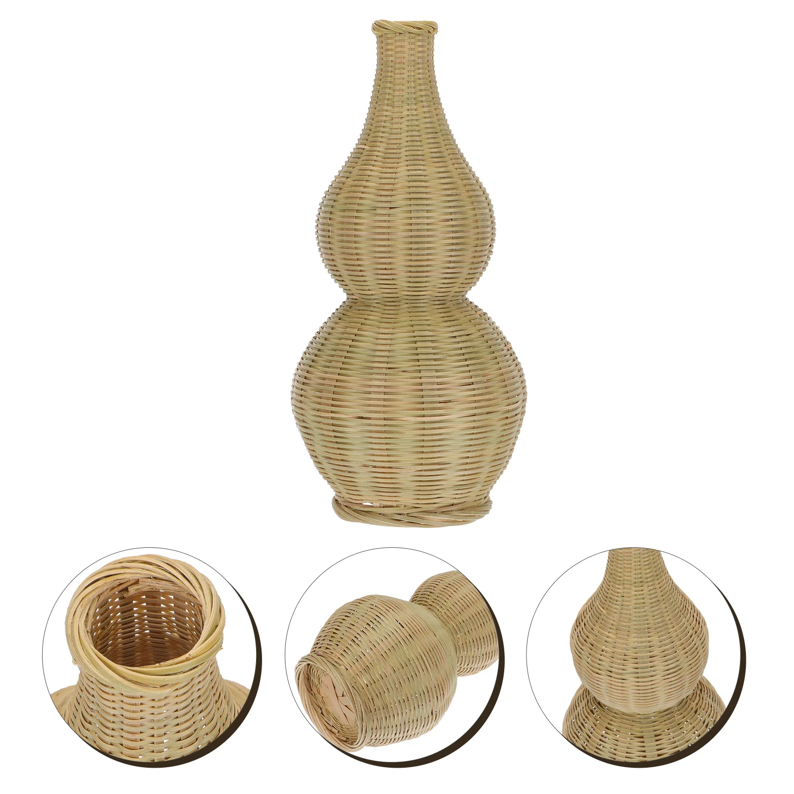 

1Pc Decorative Flower Basket Practical Storage Basket Bamboo Woven Basket