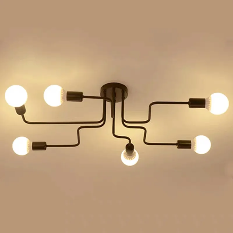 Скандинавская люстра промышленный Лофт для гостиной винтажное освещение