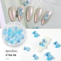 cartoon bear series for nails nail decoration manicure design 3d nails self adhesive nails with aluminum foil sticky ornament