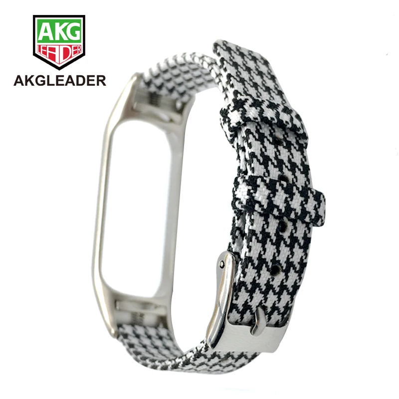 

AKGLEADER наручный ремешок для Xiaomi Miband 3 4 5 6 7 NFC Miband холщовые Ремешки для наручных часов браслет Correa Mi Band cinturino Ремешки для наручных часов