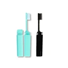 Зубная щетка с бамбуковым углем для кемпинга, пешего туризма, легкая в переноске, складная, для путешествий, офиса, набор зубных щеток для уборки полости рта, зубная щетка