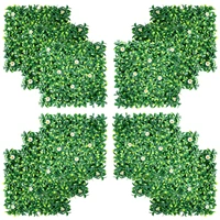 costway 12pcs 20x20inch artificial daisy hedge plant privacy fence hedge panels op70777