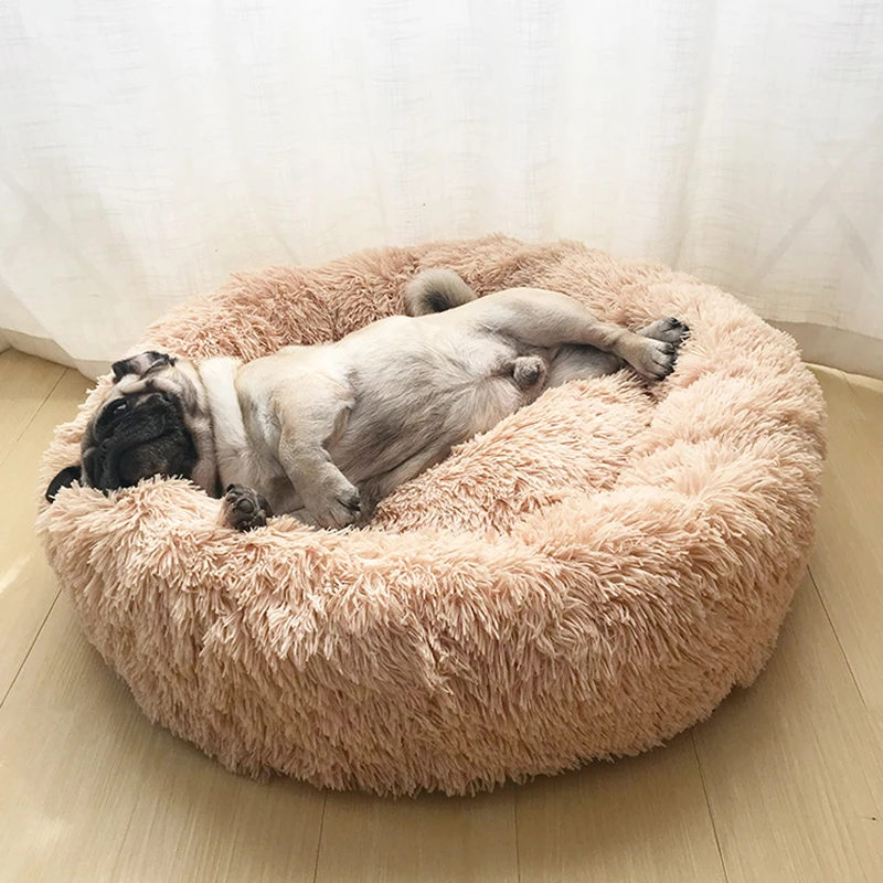 Шерстяное пальто для собак круглая кровать подушка маленьких средних и больших