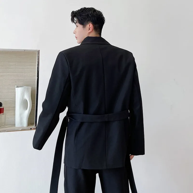 Мужской осенне-зимний приталенный двубортный Блейзер IEFB в Корейском стиле