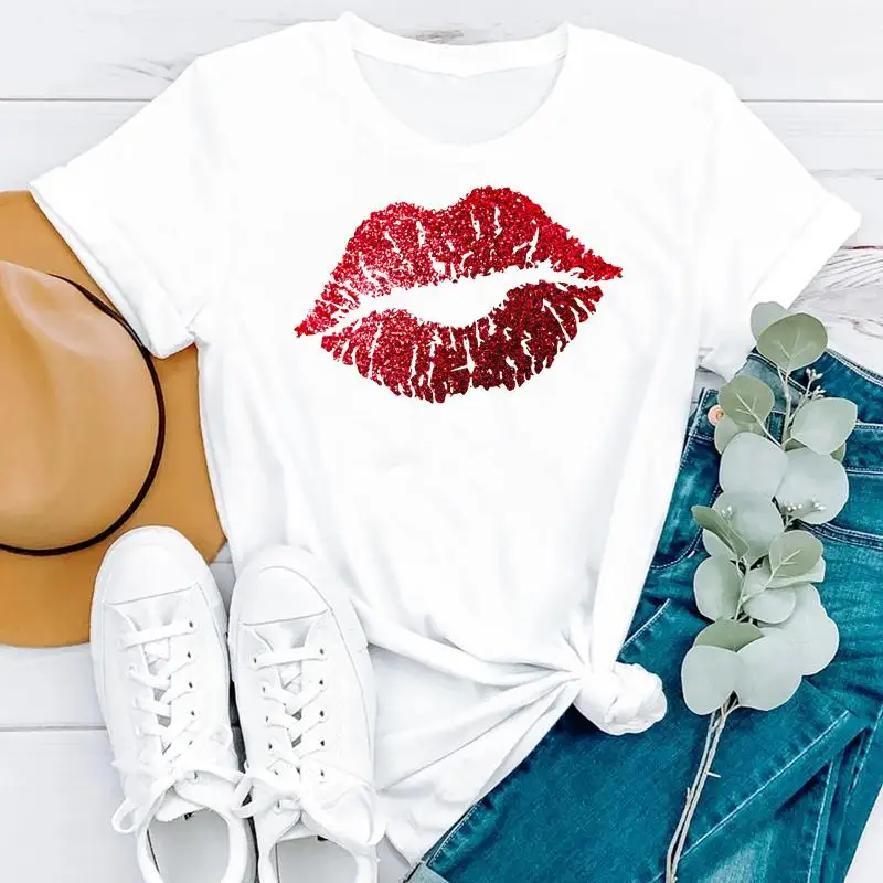 

Women Clothing Floral Flower Cute Printing 90s Summer Fashion Short Sleeve Clothes Print Tshirt Female Tee Top Graphic T-shirt