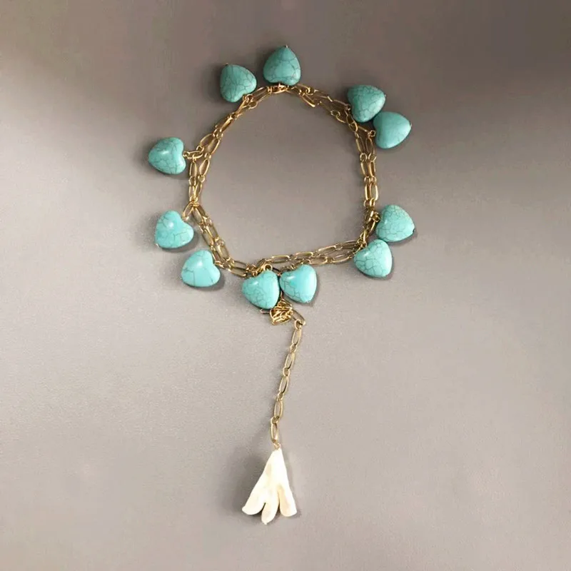 Модное ожерелье из натурального жемчуга женское красный коралл подвеска в